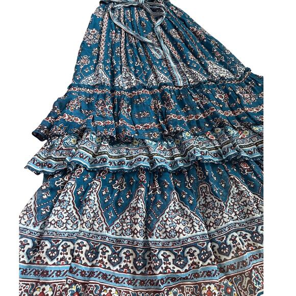 Anthropologie Sasha Boho Ruffled‎ Maxi Dress Pockets Size  XS - Picture 8 of 11
